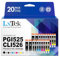LxTek PGI-525 CLI-526 Tintenpatrone PGI525 CLI526 Druckerpatronen Kompatibel für Canon 526 525 für Canon MG5350 Druckerpatronen für Canon PIXMA MG5150 MG5250 IP4850 IP4950 IX6550 MX885 (20er-Pack)