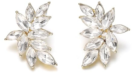 EVER FAITH Marquise Bridal Wedding Earrings for Brides Bridesmaids, Rhinestone Crystal Cluster Stud Earring for Women Prom Formal Party Jewellery Accessory