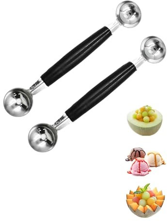 LOZTBUE Paletta per gelato, acciaio inossidabile, paletta per gelato con grilletto e comoda maniglia pallina di gelato, può essere utilizzata per cuocere al forno, palline di melone, biscotti gelato