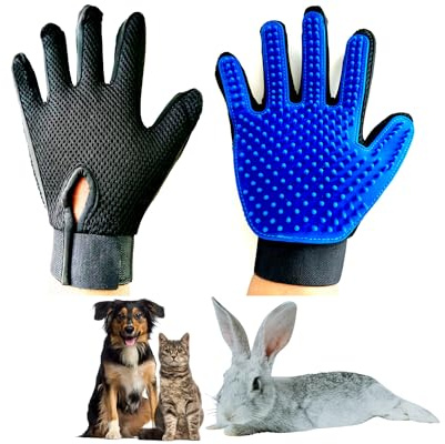Gants de Toilettage Pour Chat et Chien OKAPI PET, Gants de Toilette pour animaux, Nettoyage des Pattes, Brosses Pour Poils Longs et Courts, Pour Chiots, Chats, Et Accessoires de Massage, Attrape Poils