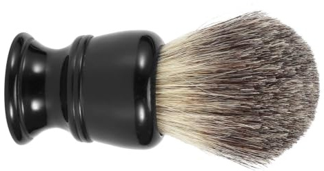 Rakborste, Hårborste med Svart Handtag med Svart Handtag, Rik Skum, Mjuk Exfolierande Borste, Lämplig för Tjockt Skum, Snabb Torkning, Bärbar Borste för Rakskum