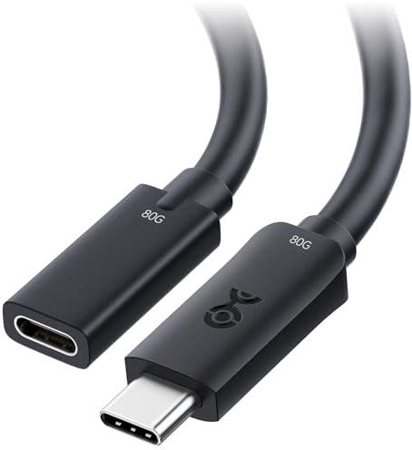 Cable Matters Cavo di prolunga USB4 da 80 Gbps - 0,5 m, supporta [video 8K@120Hz / 4K@480Hz, ricarica 240 W, trasferimento dati 80 Gbps], cavo di prolunga USB C, compatibile con Thunderbolt 5/4