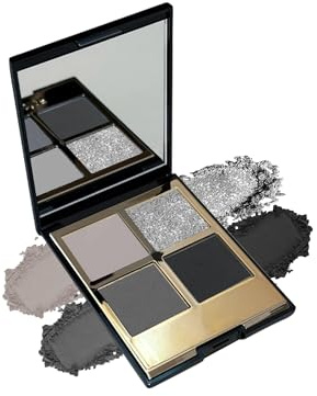 4 Couleurs Palette Fard a Paupiere, Matte et Paillettes Ombre à Paupières, Longue Tenue Highly Pigmented, Imperméable Résistant Transpiration, Poudre Ultra-Fine, Cadeaux Maquillage pour Les Femme-01