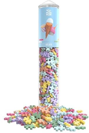 Plus Plus Building Blocks Toy - 240 pc Kids Construction Toys, Creative Learning Resources and STEM Play for Home and Travel - Girls and Boys Toys Age 5 Plus - Gelato Mix 240 Pieces