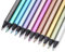 12pcs Metallic Buntstifte ungiftig schwarz Holzstifte Set zum Ausmalen Bücher in 12 Farben