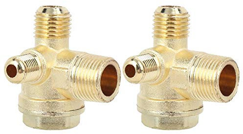 Fdit 550W Valvola di Ritegno Antiriflusso Filettata Maschio 16mm 14mm 10mm, Strumento Connettore Pneumatico Centrale a 3 Vie in Zinco