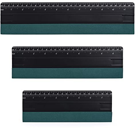 EHDIS Spatola per Wrapping Pellicola Auto con Feltro, Spatola con 3 Diverse Dimensioni, per Installazione Pellicole da Car Warpping, Pellicola Adesiva, Adesivi Decalcomanie Vetro Vinile, Nero