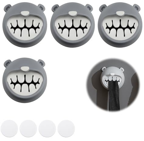 KINHARD 4 Piezas Colgador Trapos Cocina, No Requiere Perforación Soporte para Paños de Cocina, Soportes para Toallas de Té, para Toallas, Delantales, Toallas para la cara y Más