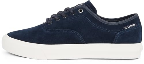 Tommy Hilfiger Baskets Vulcanisées Homme Low Oxford en Daim, Bleu (Desert Sky), 40
