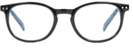 GROOVY Lunette de Lecture pour Homme et Femme, lunette de vue femme anti Lumiere Bleue, Ultra Leger et Confortable a Porter pour Adulte, Design Rond Couleur Noir, Dioptrie +2.5