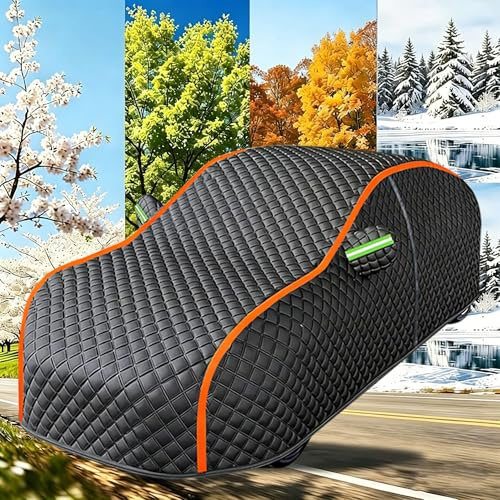 Telo Copriauto Antigrandine Imbottito per MG ZS Hybrid+,Copertura Auto Antigrandine Impermeabile E Resistente Anti UV Antipolvere Vento,con Strisce Riflettenti