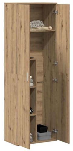 vidaXL Alto Mobile Rovere Artigianale 60 x 35 x 180 cm, Ampio Spazio, Moderno Mobile Alto, arredo in Legno, Design Elegante, organizza la Stanza, unità alla Moda