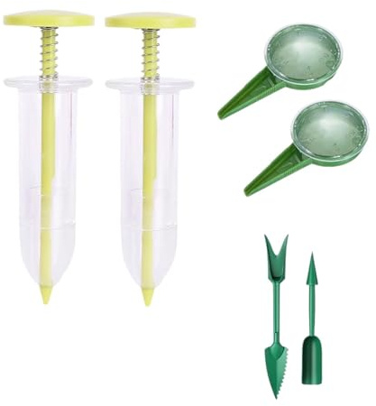 FytStycale Esparcidor de Semillas para Jardín, Herramienta de Siembra, Maceta para Flores, Amarillo