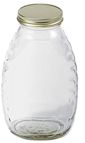 Little Giant HJAR16 16-Ounce Beekeeping Honey Skep Jar w/Airtight Lid (24 Jars)