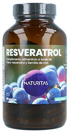 Resveratrol 90 Perlas Naturitas Essentials | Antioxidante | Complemento alimenticio | Sin gluten y sin lactosa