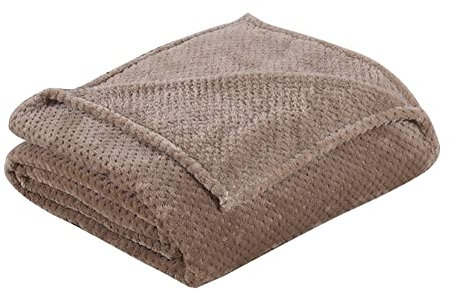 Manta para Sofá de Franela, Mantas para Cama Suave - Manta Pelo de Microfibra Transpirable Manta Cálida y de Lujo para Ver La Televisión O Tomar Un Capazo en La Silla, Sofá y Cama,Camello,100x140CM