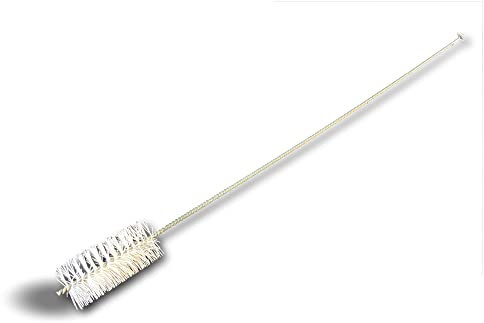 Goupillon chauffage nylon | Ø 50 mm | Longueur totale 1 m | Brosse fil nylon imputrescible garnissage 100 mm | Ramonage ébavurage brossage conduit tube tuyau | Manche acier torsadé | Kibros 4ECN50