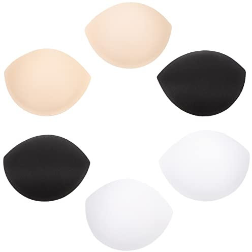 TENDYCOCO Bra Pads Inserts- 3 Pairs Removable Bra Cups Insert Swimwear Bra Pads Sew in Bra Cups for Women