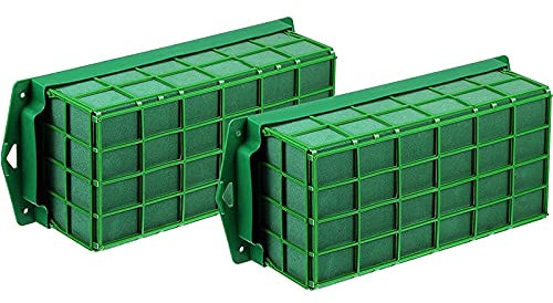 Povxlum 2 PzPortafiori nel Gabbia di Schiuma Floreale da 2 Pezzi con Schiuma Floreale per Fiori, Ciotola a Gabbia per Centrotavola, Composizione Floreale