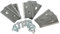 vhbw 9x Ersatz-Messer kompatibel mit Worx Landroid WR141E, WR142E, WR143E, WR153E Rasenmäher - Ersatzklinge Silber, Stahl
