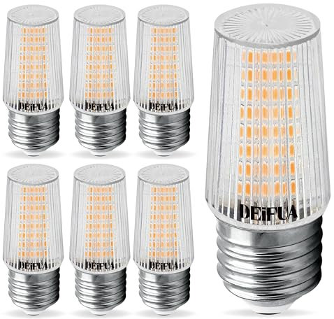 DEIFUA E27 LED Mais Lampe Warmweiss 3000K 4W 480 Lumen Ersetzt 60W Halogen Glühbirne, 6er Pack, Nicht Dimmbar T30 Zylinder Form Energiesparlampe, Flimmerfrei Leuchtmittel, Abstrahlwinkel 360° Birnen