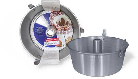Omniacasa Stampo In Alluminio Con Cono Estraibile Per Torte Americane Chiffon Cake Torta Angelo Ciambella 24 Cm