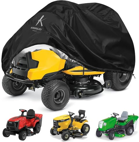 Housse de Protection pour Tondeuse Autoportée Imperméables,Bache Protection Tracteur Tondeuse Coupe Vent,Couvercle étanche Tracteur de Jardin et l'extérieur,Tissu Oxford 420D (183*112*109cm,Noir)