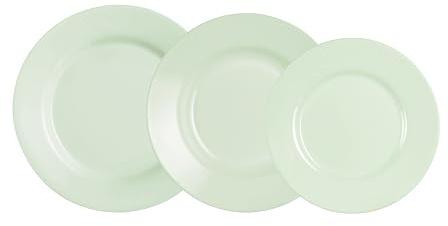 Luminarc Plumi Paradise Vista Stoviglie Opale 18 Pezzi - 6 Persone Verde