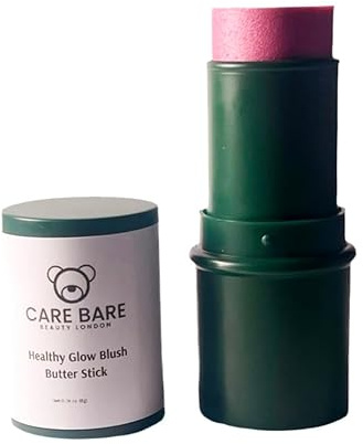 CARE BARE - Barra de mantequilla de rubor saludable, barra de rubor, rubor rosa, rubor, rubor crema, rubor mantequilla, resaltador, rubor brillante, tinte de mejillas (halo, talla única)