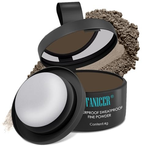 Polvere correttore per radice dei capelli, Polvere Capelli, Hair Line Powder, per Riempire Capelli Diradati, per coprire l'attaccatura, Effetto Naturale,per Donne e Uomini,4g(Marrone scuro)