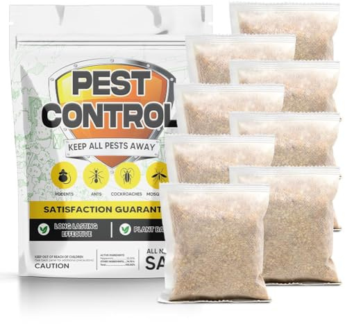 ADMUIPL Pest Control Pouches, Mouse Repellent, Rodent Repellents, Mice Repellant, Spider Repellent, Peppermint Rat Repellent to Repel Rodents, Ant, Roach, Spider & Mosquito, Better than Ultrasonic-8P