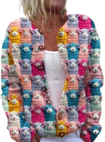 Udbeksid Ladies Cardigan Women UK Cardigans Plus Size Lightweight Knitted Jacket Open Front Loose Fit Comfortable Womens Casual Knitwear Long Sleeve Button Down Sweater Chunky Knit Outerwear Crochet