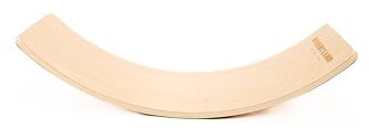 WOODYLAND Balance board bambini, Tavola Equilibrio, Ispirazione Montessori, Balance Board Fly in Legno Naturale, Tappetino Antiscivolo in Feltro, 80 x 30 cm (Mogano)