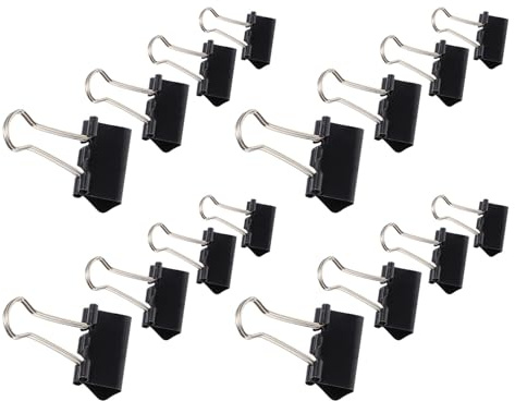 MAGICLULU 100 pezzi Clip Raccoglitori in Metallo Multifunzionali per Ufficio Scuola Casa Fermacarte Lunga Coda per Organizzazione Documenti e Fatture