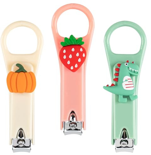 3 Pieces Kids Nail Clippers Set Cute Cartoon Childrens Nail Clippers for Women,Girls,Children (B)