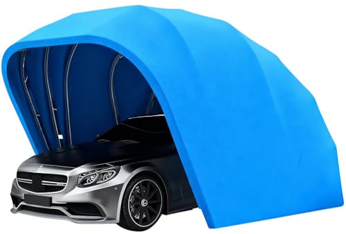 Posto auto coperto pieghevole con tenda retrattile, riparo resistente per la protezione esterna del veicolo