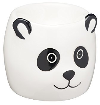 KitchenCraft Coquetier en céramique en forme de panda, 6 x 5,5 x 5,5 cm (2,5 x 2 x 2) - Noir / Blanc