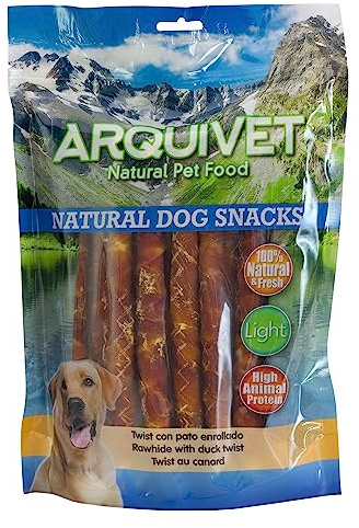 Arquivet- Twist de Pato Enrollado - 24 cm - 1 kg - Snacks Naturales