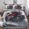 HMLTD Auto Bettwäsche Bettbezug Rennsport Auto Set Mikrofaser, Bettbezug Reißverschluss Und Kissenbezug Für Schlafzimmer, Weiche Bequemer King（220x240cm）