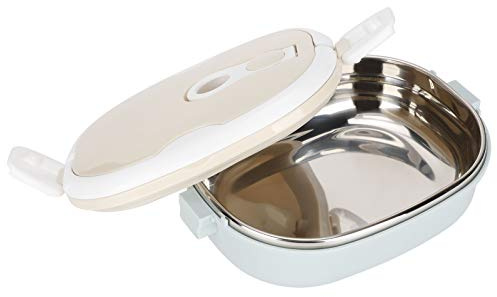 Fiambrera Térmica, Caja Aislada Portátil para Alimentos Calientes, Fiambrera Redonda de Acero Inoxidable 304, Contenedores de Comida Sellados, Contenedor de Comida Bento Aislado