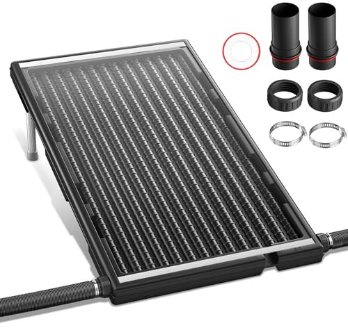 YUENFONG Poolheizung Sonnenkollektor Solarheizung mit Schlauch, Solarkollektor Heizungen 15L Wasserinhalt, Solar Heizung Solaranlage für Schwimmbad Garten, 111,5 x 66 cm, 1 Stück