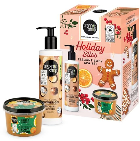 Organic Shop Holiday Bliss Unisex Body Care Set - Elegant Body Spa Set