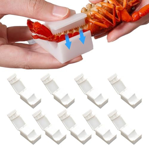 Sheller de de río, pelador de langosta | Peeler de camarones 10x 10x | Utensilios de bombardeo de mariscos manuales portátiles para cangrejos, pequeño gadget de cocina doméstica