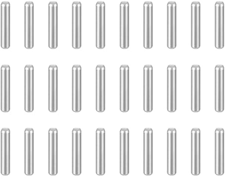 sourcing map 100pcs Dowel Pins M2(2mm) x 10mm 304 Stainless Steel Cylindrical Shelf Support Peg Pin Rod Fasten Elements for Metal Devices Wood Furniture DIY Installation, Silver