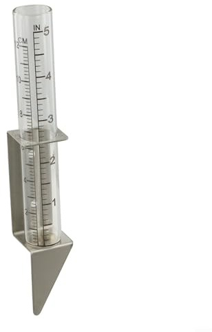 Pluviomètre d'extérieur robuste de 12,7 cm avec un support de montage durable en acier inoxydable
