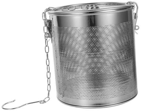 Toyvian Passoire Épices Inoxydable avec Chaîne Suspendue Panier Filtre Mailles Fines pour Pot à Cuisson Douce Infuseur Épices Pratique pour Cuisine Santé