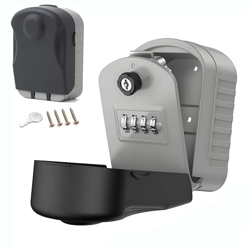 Key Storage Security Lock,Wall Mounted Outdoor Large Internal Storage Combination Lock Box with Emergency Unlock & Code Recovery System, to Share and Secure Keys for Home,Office,Garage,Factory etc