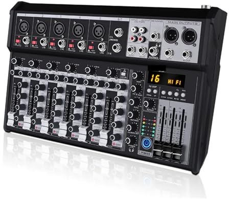 DJ Controller, DJ-kontroller Mixer Ljudmixningsmätarkort Professionell PC Digital konsol Gränssnittskonsol Professionell utrustning 7 kanaler
