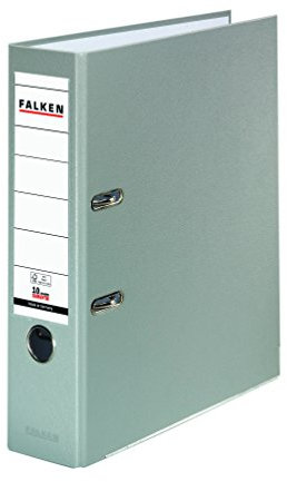 Falken 3er Pack PP-Color Kunststoff-Ordner. Made in Germany. 8 cm breit DIN A4 grau Vegan