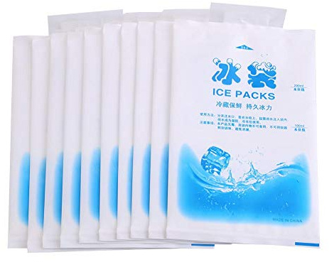 Wytino Gel-Eisbeutel,Trockeneis Kaufen, 10 Stück Wiederverwendbare Eisbeutel, Gel-Kühltaschen für Lebensmittel, Gemüse, Wein, Schmerz, Pflege, industrielle Verwendung(200 ml)